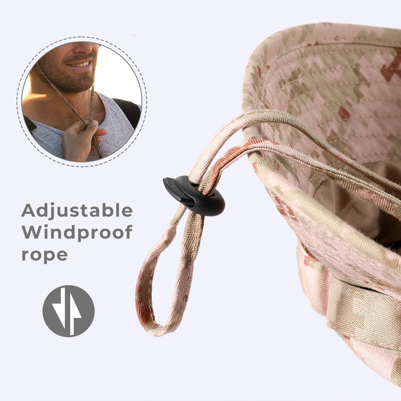 Sklopivi šeširi s kantom Taktički panama šeširi Planinarenje na otvorenom Lov Ribolov Kape Kamuflažni boonie šešir Ljetne ribarske kape za sunčanje