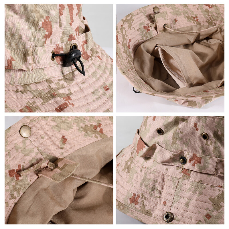 Sklopivi šeširi s kantom Taktički panama šeširi Planinarenje na otvorenom Lov Ribolov Kape Kamuflažni boonie šešir Ljetne ribarske kape za sunčanje