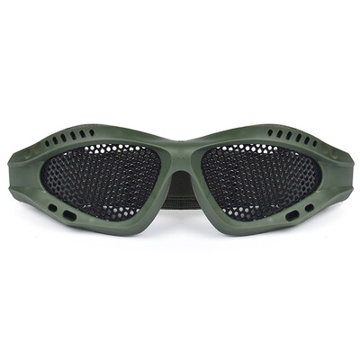 1Pc medību taktiskās peintbola brilles brilles tērauda stiepļu siets Airsoft tīkls brilles triecienizturīgs acu spēļu aizsargs