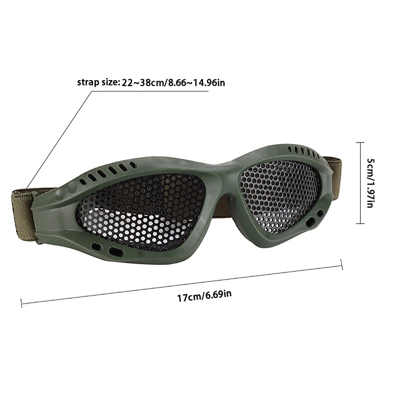 1Pc medību taktiskās peintbola brilles brilles tērauda stiepļu siets Airsoft tīkls brilles triecienizturīgs acu spēļu aizsargs