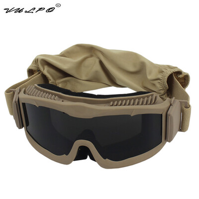 VULPO Tactical Goggles Airsoft Paintball Shooting Goggles Αντιανεμικά γυαλιά κατά της ομίχλης Γυαλιά ορειβασίας πεζοπορίας