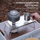 1 kom. Stol za kampiranje od nehrđajućeg čelika, sklopivi stol za kampiranje, piknik, višenamjenski pribor za kuhanje za piknik, vanjski alati