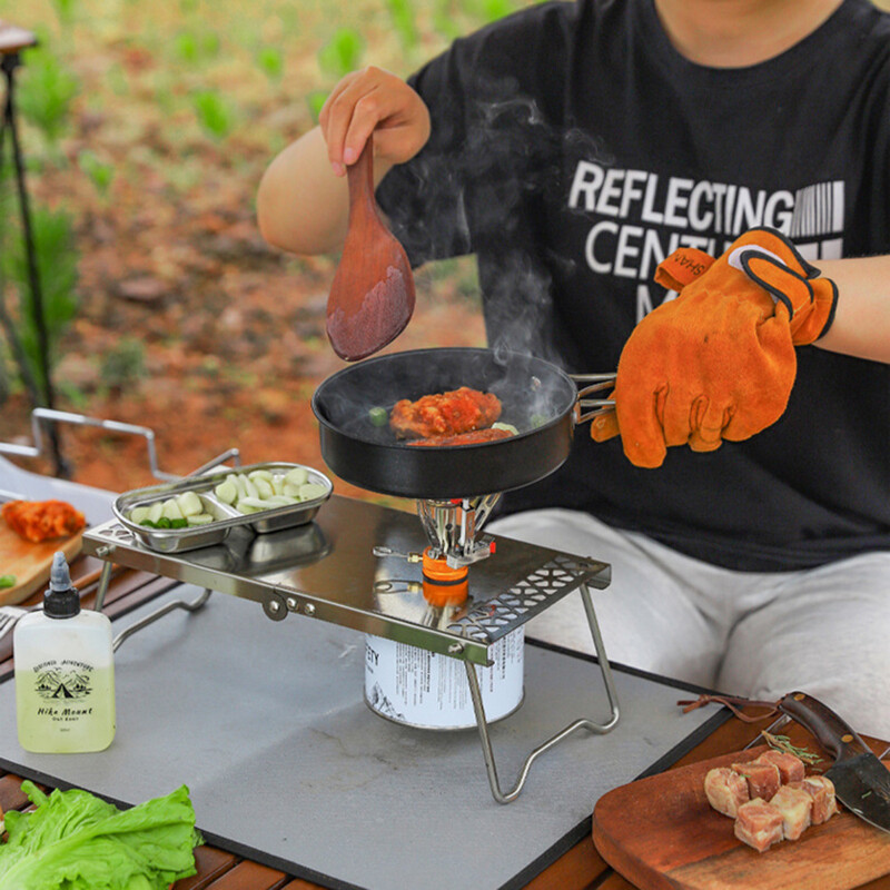 1 kom. Stol za kampiranje od nehrđajućeg čelika, sklopivi stol za kampiranje, piknik, višenamjenski pribor za kuhanje za piknik, vanjski alati