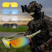 Νέο σετ 5 φακών Polarized Tactical Goggles Ανδρικά αθλητικά υπαίθρια αντιανεμικά αντιανεμικά γυαλιά αναρρίχησης Προστατευτικά γυαλιά ασφαλείας