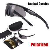 Νέα Polarized Tactical Goggles 3 Glass Glass Climbing Outdoor Sports Αντιανεμικά προστατευτικά γυαλιά ασφαλείας γυαλιά προστασίας από τη σκόνη