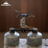 CAMPINGMOON Επίπεδη δεξαμενή καυσίμου αερίου, δύο προμήθειες, μία επίπεδη κεφαλή σόμπας υγραερίου, επίπεδος προσαρμογέας αερίου, αξεσουάρ κάμπινγκ εξωτερικής εστίας