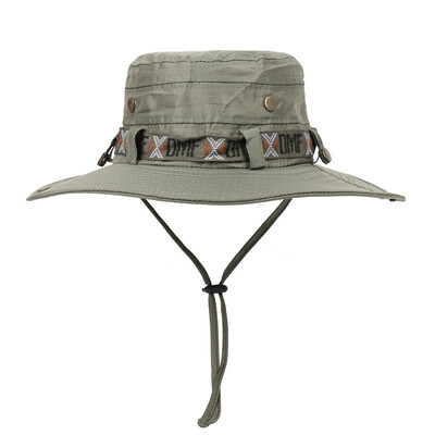 Καλοκαιρινό ανδρικό καπέλο με κάδο για εξωτερική προστασία από υπεριώδη ακτινοβολία Φαρδύ γείσο Σαφάρι Κυνηγιού Καπέλο Πεζοπορίας Διχτυωτό Καπέλο Ψαρά αντηλιακό Καπέλο παραλίας