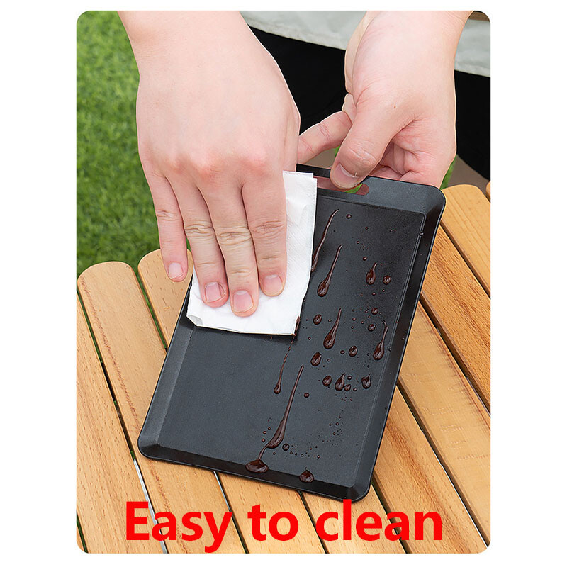 Tavă de copt pentru grătar antiaderent, pentru camping, în aer liber, cu fier de călcat, pentru grătar, portabilă, suspendabilă pentru gătit la foc, tavă pentru grătar cu conducție rapidă a căldurii