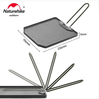 Naturehike New Camping Griddle Plate Grill Pan BBQ Griddle Outdoor Griddle Grill Travel Къмпинг Тиган Аксесоари за барбекю