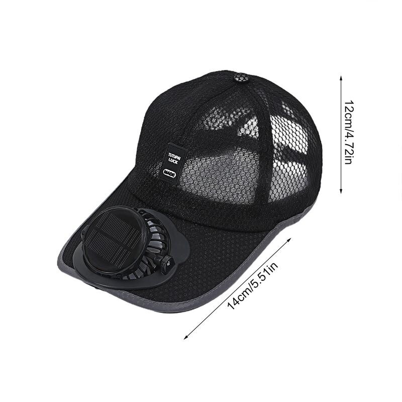 Pălărie cu ventilator solar pentru femei, bărbați, sport în aer liber, pălărie de soare, șepci de baseball, cu protecție solară