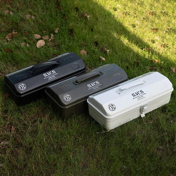 Camping Tool Storage Box with Handle Portable Carry Storage Box Αντιολισθητικά Εργαλεία εξωτερικού χώρου Organizer Αξεσουάρ Camping