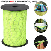 50m kampiranje na otvorenom reflektirajuće uže za šator vanjski šator fiksirano uže Nadstrešnica uže za šator kampiranje uže otporno na vjetar uže uže za spašavanje