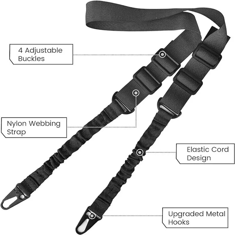 Tactical Dual Point Nylon Sling: Κατάλληλο για κυνήγι και υπαίθριες περιπέτειες, ρυθμιζόμενο!