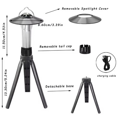 Φορητό κρεμαστή ράφι κάμπινγκ Φωτιστικό κάμπινγκ Επιτραπέζιο σταντ Φανάρι κρεμαστή βάση Πτυσσόμενη βάση φωτιστικού