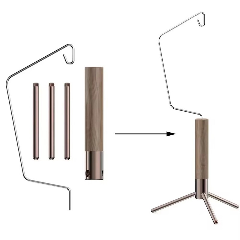 Φορητό κρεμαστή ράφι κάμπινγκ Φωτιστικό κάμπινγκ Επιτραπέζιο σταντ Φανάρι κρεμαστή βάση Πτυσσόμενη βάση φωτιστικού