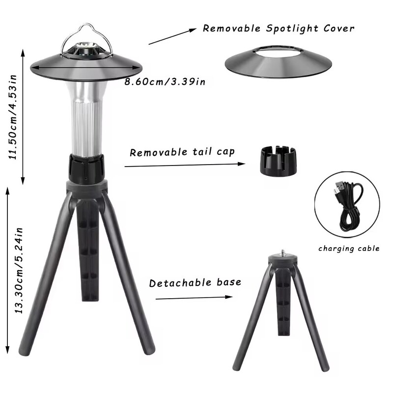 Φορητό κρεμαστή ράφι κάμπινγκ Φωτιστικό κάμπινγκ Επιτραπέζιο σταντ Φανάρι κρεμαστή βάση Πτυσσόμενη βάση φωτιστικού