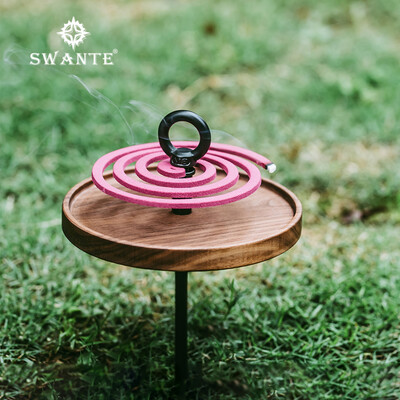 Swante, nuc negru, în aer liber, farfurie pentru țânțari pentru camping, cu șuruburi de pământ, suport creativ din lemn de santal, instrumente de camping