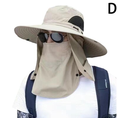 Καπέλο ηλίου με φαρδύ γείσο Αντιηλιακή προστασία από υπεριώδη ακτινοβολία Αναπνεύσιμο αφαιρούμενο Ψάρεμα Αναρρίχηση Ποδηλασία Πεζοπορία Πρόσωπο κολάρο Πτερύγιο αντηλιακό καπέλο