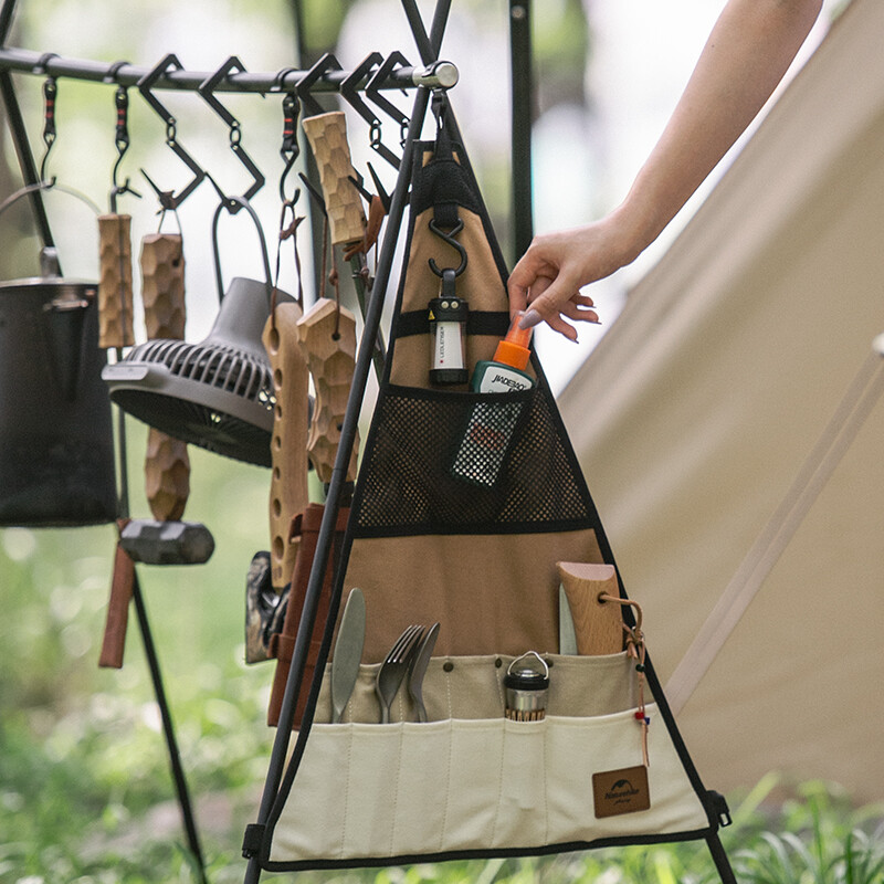 Naturehike 2024 Triangle Hanging Bag Chen Yi Φορητό αξεσουάρ Τσάντα αποθήκευσης Μαχαιροπήρουνα Τσάντα αποθήκευσης Chopsticks Spoon Fork Organizer