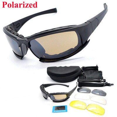Γυαλιά εξωτερικού χώρου Tactical Airsoft Daisy X7 Glasses Polarized Men Army Shooting Goggles Camping Hiking Cycling γυαλιά ηλίου 4 φακός