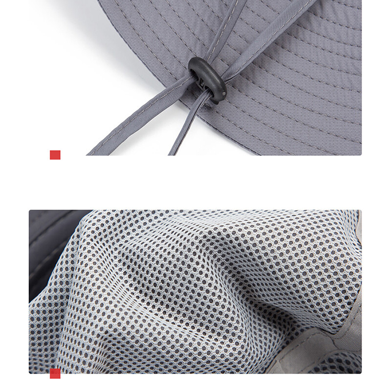 NIXHIT Letná opaľovacia čiapka pre mužov, skladacia priedušná outdoorová športová čiapka, rybárčenie, cestovanie, kempovanie, turistika, lezenie, slnečná čiapka X023