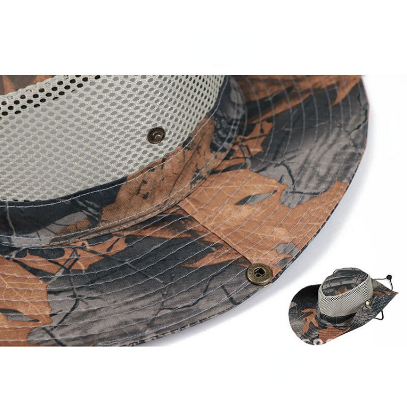 Podesivi šešir iz džungle Ljetne aktivnosti na otvorenom Zaštitna kapa za planinarenje Kamuflažni dizajn Penjanje Lagana kapa za ribolov