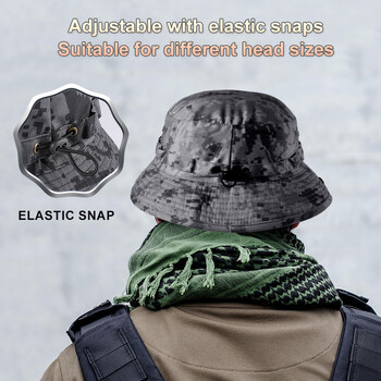 Τακτικά καπέλα Airsoft Boonie Bucket Καπέλο Ψάρεμα Πεζοπορία Κυνήγι Υπαίθρια αθλητικά Camo Αντιηλιακά Πτυσσόμενα Καπέλα Παναμά καλοκαιρινά ανδρικά