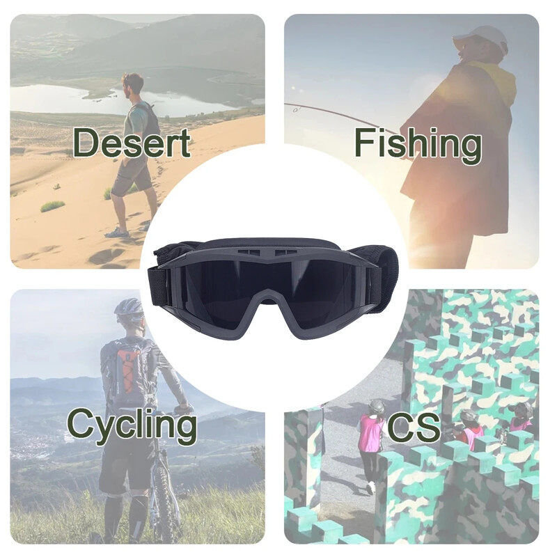 Αντιανεμικά Airsoft Tactical Goggles Dustproof Army Eyewear Motocross Motorcycle Glasses CS Shooting Safety Protection