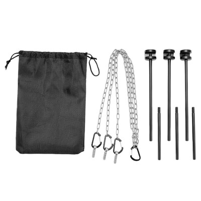 Πολυλειτουργική πολυλειτουργική βάση ψησταριάς ψησταριάς φορητό ρυθμιζόμενο μεταλλικό με αλυσίδα για υπαίθριο κάμπινγκ