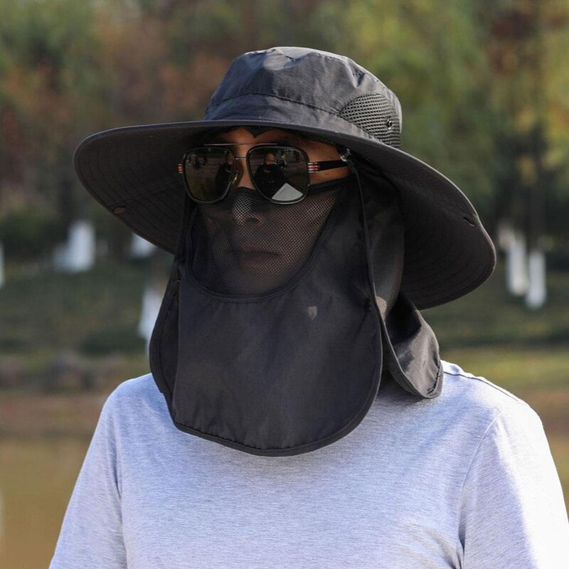 Νέο αντηλιακό καπέλο ψαρέματος Καλοκαιρινό αναπνεύσιμο πλέγμα για κάμπινγκ Καπέλα ορειβασίας αντι-UV Καπέλο ορειβασίας