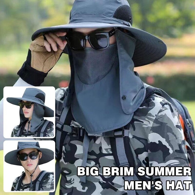 Νέο αντηλιακό καπέλο ψαρέματος Καλοκαιρινό αναπνεύσιμο πλέγμα για κάμπινγκ Καπέλα ορειβασίας αντι-UV Καπέλο ορειβασίας