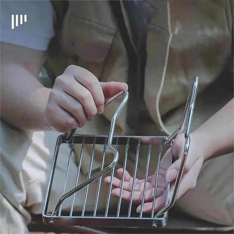 Υπαίθρια βάση από ανοξείδωτο ατσάλι Κάμπινγκ Φορητή πτυσσόμενη μίνι σχάρα μπάρμπεκιου Σετ θήκη κατσαρόλας Θήκη για ταψί