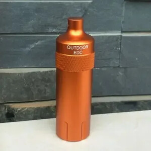 Εξωτερική CNC αδιάβροχο κιτ πρώτων βοηθειών έκτακτης ανάγκης Εξοπλισμός ασφαλείας επιβίωσης Μπουκάλι χάπι αλουμινίου Camping EDC Storage Tank Box