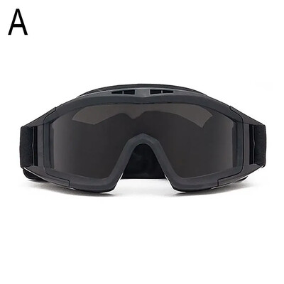 Tactical Protective Goggles 3 Lens Αντιανεμικό Αντιανεμικό Σκοποβολή Motocross Μοτοσικλέτα ορειβασίας Γυαλιά Safe CS Game Glasses