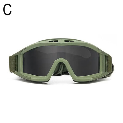 Tactical Protective Goggles 3 Lens Αντιανεμικό Αντιανεμικό Σκοποβολή Motocross Μοτοσικλέτα ορειβασίας Γυαλιά Safe CS Game Glasses