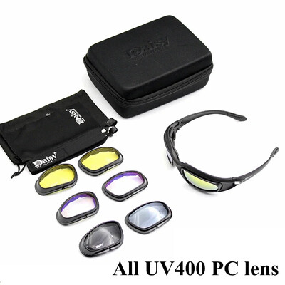 Tactical Polarized Glasses Shooting Airsoft Eyewear Υπαίθρια Πεζοπορία Κυνήγι μοτοσικλέτας γυαλιά ηλίου με 4 φακούς