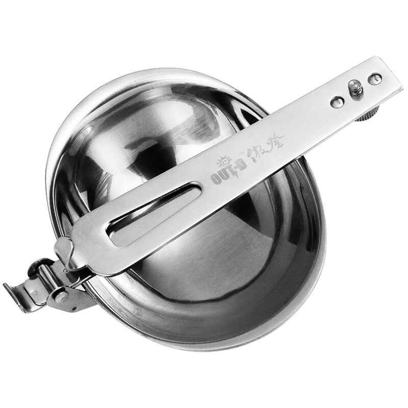 Posuđe za kampiranje na otvorenom, sklopiva žlica, žlica za juhu, prijenosna žlica za kuhanje, žlica, nehrđajući čelik, otporna na abraziju