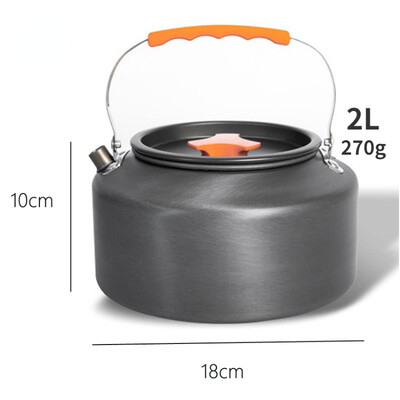 0,8L/1,1L/1,2L/1,6L/2L/2,5L κράμα αλουμινίου Φορητό υπαίθριο κάμπινγκ βραστήρα για καφέ και τσάι για πεζοπορία, ψάρεμα πικνίκ και μαγείρεμα