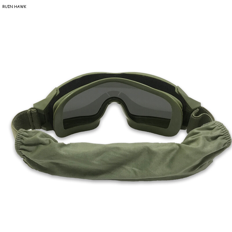 Tactical Goggles Military Airsoft Shooting Glasses Μαύρα 3 φακοί μοτοσυκλέτας αντιανεμικά γυαλιά ηλίου Wargame
