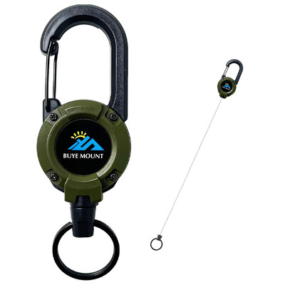 Αναδιπλούμενο μπρελόκ, βαρέως τύπου καραμπίνερ θήκη, αναδιπλούμενη θήκη σήματος Tactical ID Μπρελόκ καρουλιού σήματος εξωτερικού χώρου