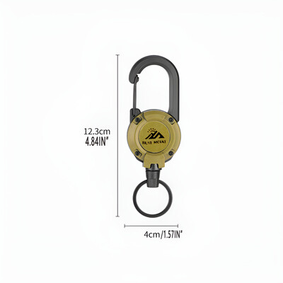 Αναδιπλούμενο μπρελόκ, βαρέως τύπου καραμπίνερ θήκη, αναδιπλούμενη θήκη σήματος Tactical ID Μπρελόκ καρουλιού σήματος εξωτερικού χώρου