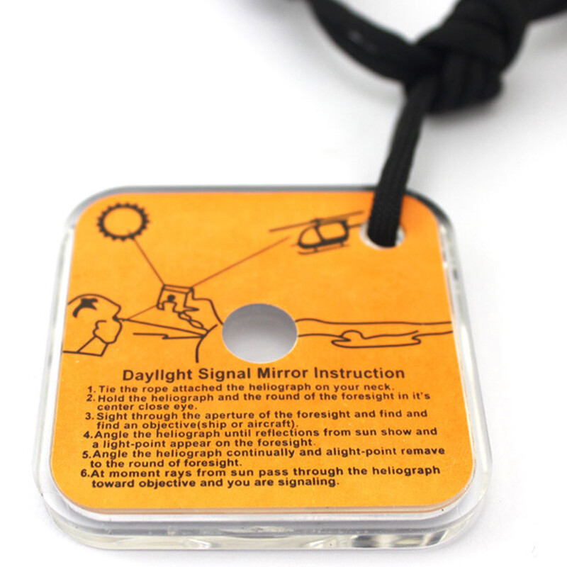 Oglindă de semnalizare Oglinzi reflectorizante multifuncționale de urgență de prim ajutor acrilic Tabără practică în aer liber pentru bărci Heliograf