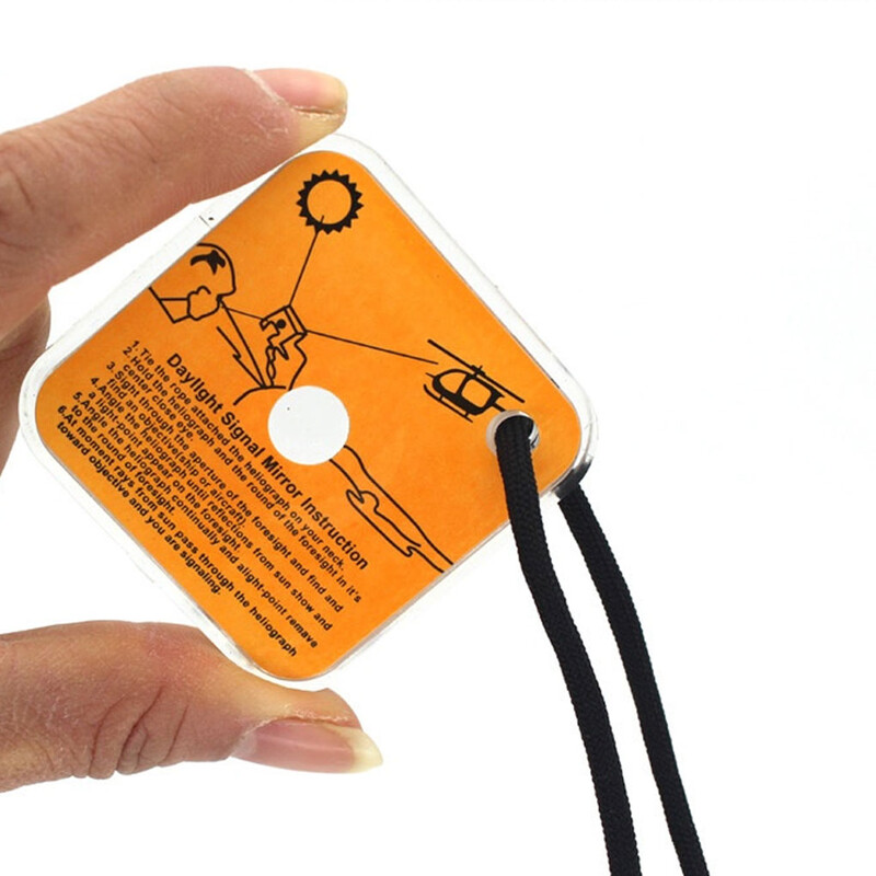 Oglindă de semnalizare Oglinzi reflectorizante multifuncționale de urgență de prim ajutor acrilic Tabără practică în aer liber pentru bărci Heliograf