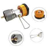 3 ks/sada adaptérov na kempingový varič, adaptér na butánovú nádobu, dopĺňací adaptér EN417, radiaci ventil Lindal, adaptér na propánovú nádobu