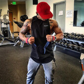 Καλοκαιρινό βαμβακερό συνονθύλευμα Mesh Gym Fitness T-shirt Ανδρικό Bodybuilding Τρέξιμο Αμάνικο Μπλουζάκια Αθλητισμού Υπαίθριας Προπόνησης