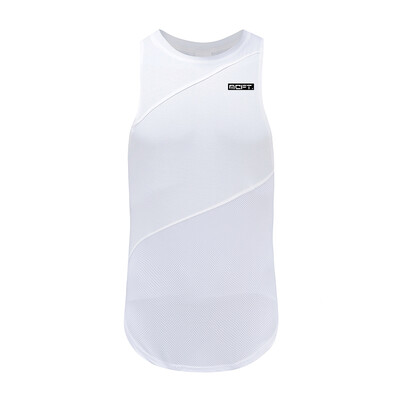 Καλοκαιρινό βαμβακερό συνονθύλευμα Mesh Gym Fitness T-shirt Ανδρικό Bodybuilding Τρέξιμο Αμάνικο Μπλουζάκια Αθλητισμού Υπαίθριας Προπόνησης