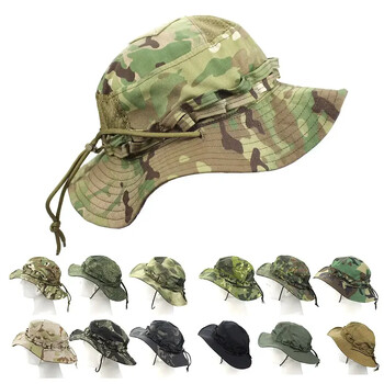 Καμουφλάζ Tactical Hats Mesh Bucket Multicam Αντηλιακό Καλοκαιρινό αναπνεύσιμο καπέλα Κυνήγι Πεζοπορία υπαίθριο ψαρά στην παραλία Sunhat