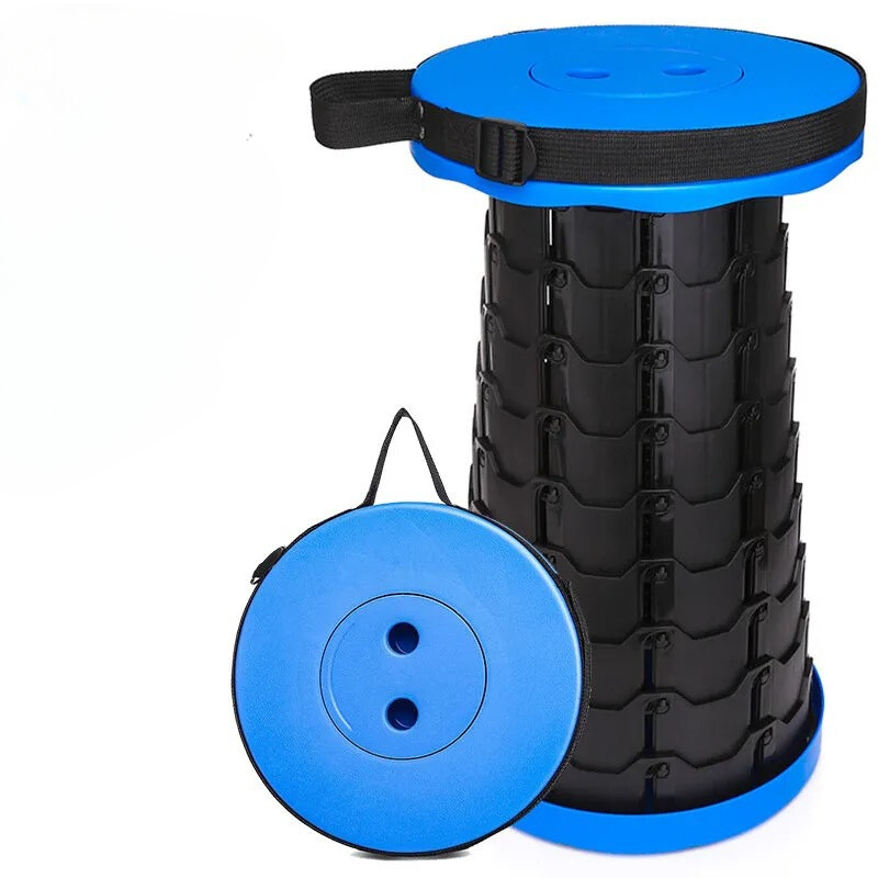 Prijenosni sklopivi teleskopski stolac Čvrsti sklopivi stolac nosivosti 400 lbs Uvlačivi stolac za kampiranje za planinarenje