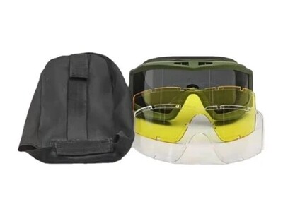 Airsoft Tactical Goggles 3 Αντιανεμικό φακό Dustproof Shooting Motocross Mountaineering Glasses CS Safe Protection