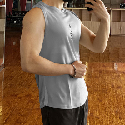 2024 Bodybuilding mrežaste majice bez rukava za trčanje Muškarci Vježbanje u teretani Fitness majica bez rukava Muška potkošulja koja se brzo suši Ljetni sportski prsluk